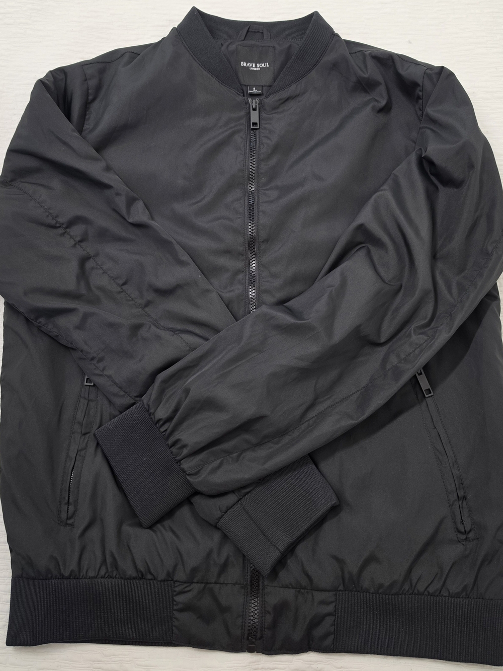 Brave Soul London Men's Black Bomber Jacket